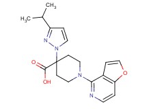 1-furo[3,2-c]pyridin-4-yl-4-(3-isopropyl-1H-pyrazol-1-yl)piperidine-4-carboxylic acid