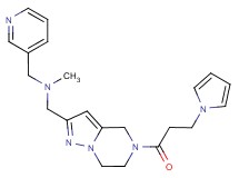 N-methyl-1-(3-pyridinyl)-N-({5-[3-(1H-pyrrol-1-yl)propanoyl]-4,5,6,7-tetrahydropyrazolo[1,5-a]pyrazin-2-yl}methyl)methanamine