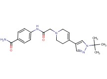 4-({[4-(1-tert-butyl-1H-pyrazol-4-yl)-3,6-dihydropyridin-1(2H)-yl]acetyl}amino)benzamide