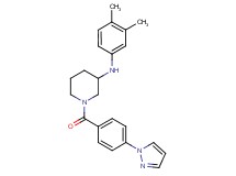 N-(3,4-dimethylphenyl)-1-[4-(1H-pyrazol-1-yl)benzoyl]-3-piperidinamine