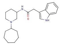 N-(1-cycloheptyl-3-piperidinyl)-2-(1H-indol-3-yl)acetamide