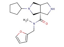 (3aR*,6aR*)-2-cyclopentyl-N-(2-furylmethyl)-N-methylhexahydropyrrolo[3,4-c]pyrrole-3a(1H)-carboxamide