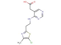 (4-{[2-(5-chloro-4-methyl-1,3-thiazol-2-yl)ethyl]amino}pyrimidin-5-yl)acetic acid