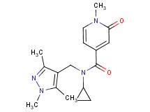 N-cyclopropyl-1-methyl-2-oxo-N-[(1,3,5-trimethyl-1H-pyrazol-4-yl)methyl]-1,2-dihydropyridine-4-carboxamide