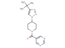 5-{[4-(4-tert-butyl-1H-1,2,3-triazol-1-yl)piperidin-1-yl]carbonyl}pyrimidine