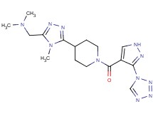 N,N-dimethyl-1-[4-methyl-5-(1-{[3-(1H-tetrazol-1-yl)-1H-pyrazol-4-yl]carbonyl}piperidin-4-yl)-4H-1,2,4-triazol-3-yl]methanamine