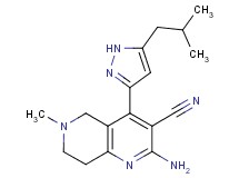 2-amino-4-(5-isobutyl-1H-pyrazol-3-yl)-6-methyl-5,6,7,8-tetrahydro-1,6-naphthyridine-3-carbonitrile