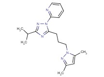 2-{5-[3-(3,5-dimethyl-1H-pyrazol-1-yl)propyl]-3-isopropyl-1H-1,2,4-triazol-1-yl}pyridine