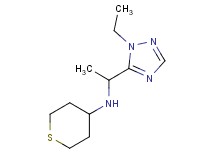 N-[1-(1-ethyl-1H-1,2,4-triazol-5-yl)ethyl]tetrahydro-2H-thiopyran-4-amine