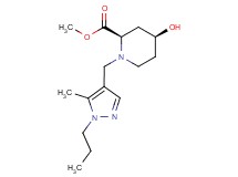 methyl (2R*,4S*)-4-hydroxy-1-[(5-methyl-1-propyl-1H-pyrazol-4-yl)methyl]piperidine-2-carboxylate