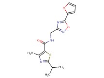 N-{[5-(2-furyl)-1,2,4-oxadiazol-3-yl]methyl}-2-isopropyl-4-methyl-1,3-thiazole-5-carboxamide