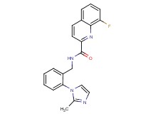8-fluoro-N-[2-(2-methyl-1H-imidazol-1-yl)benzyl]-2-quinolinecarboxamide