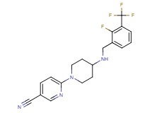 6-(4-{[2-fluoro-3-(trifluoromethyl)benzyl]amino}piperidin-1-yl)nicotinonitrile