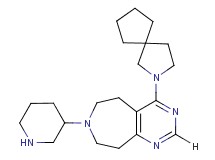 4-(2-azaspiro[4.4]non-2-yl)-7-(3-piperidinyl)-6,7,8,9-tetrahydro-5H-pyrimido[4,5-d]azepine dihydrochloride