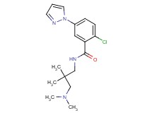2-chloro-N-[3-(dimethylamino)-2,2-dimethylpropyl]-5-(1H-pyrazol-1-yl)benzamide