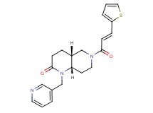 (4aR*,8aS*)-1-(3-pyridinylmethyl)-6-[(2E)-3-(2-thienyl)-2-propenoyl]octahydro-1,6-naphthyridin-2(1H)-one