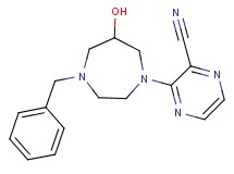 3-(4-benzyl-6-hydroxy-1,4-diazepan-1-yl)pyrazine-2-carbonitrile