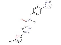 N-methyl-3-(5-methyl-2-furyl)-N-[4-(1H-pyrazol-1-yl)benzyl]-1H-pyrazole-5-carboxamide