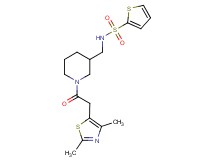 N-({1-[2-(2,4-dimethyl-1,3-thiazol-5-yl)acetyl]-3-piperidinyl}methyl)-2-thiophenesulfonamide