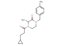 4-(3-cyclopropylpropanoyl)-3-methyl-1-(4-methylbenzyl)piperazin-2-one
