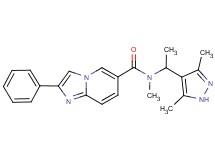 N-[1-(3,5-dimethyl-1H-pyrazol-4-yl)ethyl]-N-methyl-2-phenylimidazo[1,2-a]pyridine-6-carboxamide