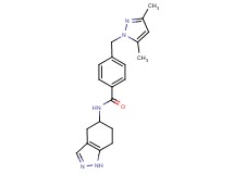 4-[(3,5-dimethyl-1H-pyrazol-1-yl)methyl]-N-(4,5,6,7-tetrahydro-1H-indazol-5-yl)benzamide