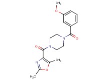 1-[(2,5-dimethyl-1,3-oxazol-4-yl)carbonyl]-4-(3-methoxybenzoyl)piperazine