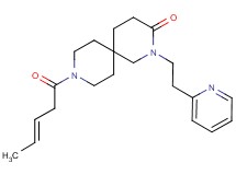 9-[(3E)-pent-3-enoyl]-2-(2-pyridin-2-ylethyl)-2,9-diazaspiro[5.5]undecan-3-one