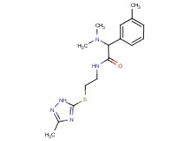 2-(dimethylamino)-2-(3-methylphenyl)-N-{2-[(3-methyl-1H-1,2,4-triazol-5-yl)thio]ethyl}acetamide