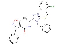 N-({4-benzyl-5-[(2-chlorobenzyl)thio]-4H-1,2,4-triazol-3-yl}methyl)-5-methyl-3-phenyl-4-isoxazolecarboxamide