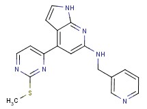 4-[2-(methylthio)pyrimidin-4-yl]-N-(pyridin-3-ylmethyl)-1H-pyrrolo[2,3-b]pyridin-6-amine