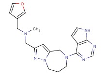 (3-furylmethyl)methyl{[5-(7H-pyrrolo[2,3-d]pyrimidin-4-yl)-5,6,7,8-tetrahydro-4H-pyrazolo[1,5-a][1,4]diazepin-2-yl]methyl}amine