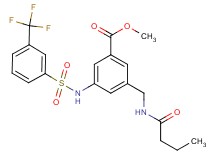 methyl 3-[(butyrylamino)methyl]-5-({[3-(trifluoromethyl)phenyl]sulfonyl}amino)benzoate
