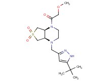 (4aS*,7aR*)-1-[(5-tert-butyl-1H-pyrazol-3-yl)methyl]-4-(methoxyacetyl)octahydrothieno[3,4-b]pyrazine 6,6-dioxide