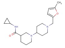 N-cyclopropyl-1'-[(5-methyl-2-furyl)methyl]-1,4'-bipiperidine-3-carboxamide