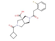 (3aS*,6aS*)-2-(cyclobutylcarbonyl)-5-[(2-fluorophenyl)acetyl]hexahydropyrrolo[3,4-c]pyrrole-3a(1H)-carboxylic acid