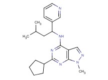 6-cyclopentyl-1-methyl-N-[3-methyl-1-(3-pyridinyl)butyl]-1H-pyrazolo[3,4-d]pyrimidin-4-amine