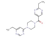 2-ethyl-5-{[4-(6-ethyl-4-pyrimidinyl)-1-piperazinyl]carbonyl}pyrimidine