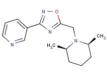3-(5-{[rel-(2R,6S)-2,6-dimethyl-1-piperidinyl]methyl}-1,2,4-oxadiazol-3-yl)pyridine trifluoroacetate
