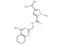 3-isopropyl-1-methyl-N-[(4-methyl-5,6,7,8-tetrahydroquinazolin-2-yl)methyl]-1H-pyrazole-5-carboxamide