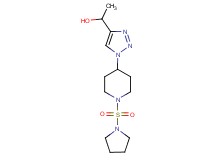 1-{1-[1-(1-pyrrolidinylsulfonyl)-4-piperidinyl]-1H-1,2,3-triazol-4-yl}ethanol