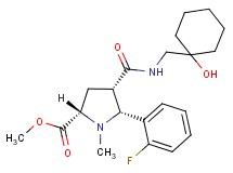methyl (2S*,4S*,5R*)-5-(2-fluorophenyl)-4-({[(1-hydroxycyclohexyl)methyl]amino}carbonyl)-1-methyl-2-pyrrolidinecarboxylate