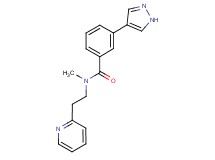 N-methyl-3-(1H-pyrazol-4-yl)-N-(2-pyridin-2-ylethyl)benzamide