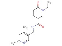 N-[(4,6-dimethyl-3-pyridinyl)methyl]-1-ethyl-6-oxo-3-piperidinecarboxamide