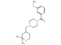 1-[(2,2-dimethyltetrahydro-2H-pyran-4-yl)methyl]-4-(3-methoxybenzoyl)piperazine