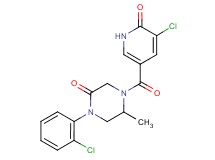 4-[(5-chloro-6-oxo-1,6-dihydro-3-pyridinyl)carbonyl]-1-(2-chlorophenyl)-5-methyl-2-piperazinone