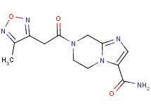 7-[(4-methyl-1,2,5-oxadiazol-3-yl)acetyl]-5,6,7,8-tetrahydroimidazo[1,2-a]pyrazine-3-carboxamide