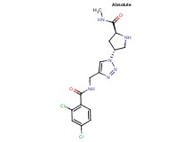 (4R)-4-(4-{[(2,4-dichlorobenzoyl)amino]methyl}-1H-1,2,3-triazol-1-yl)-N-methyl-L-prolinamide hydrochloride
