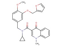N-cyclopropyl-N-[3-(2-furylmethoxy)-4-methoxybenzyl]-1-methyl-4-oxo-1,4-dihydro-3-quinolinecarboxamide