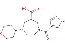1-(1H-pyrazol-4-ylcarbonyl)-4-(tetrahydro-2H-pyran-4-yl)-1,4-diazepane-6-carboxylic acid